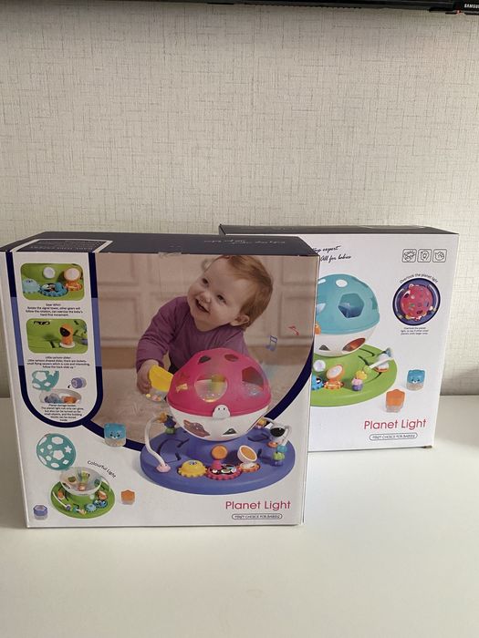 Бебешка играчка сфера Космос - сортер, формички, лабиринт, музика,