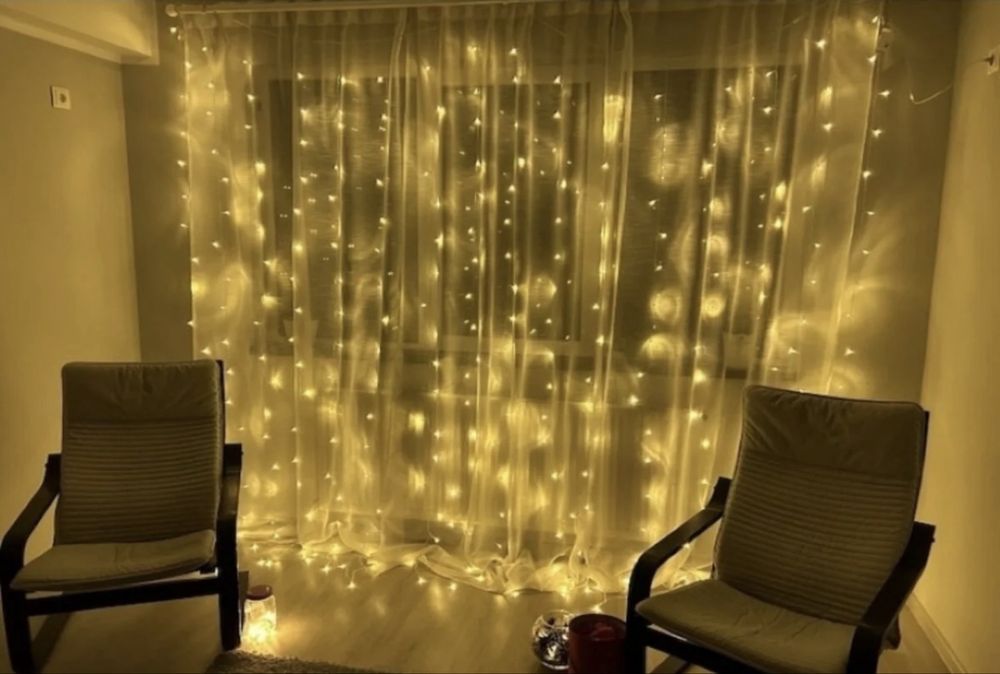 Instalație de Craciun stil perdea