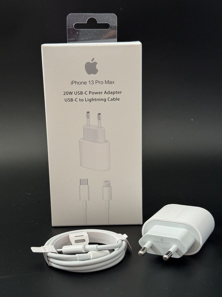  Оригинален Комплект зарядно/адаптер за iPhone/Apple/айфон 20W Fast