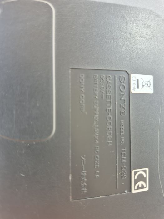Casetofon player deck marca Sony model TCM - 939