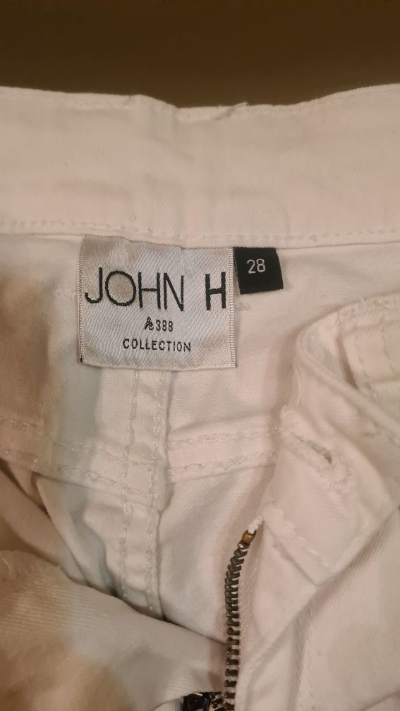 Pantaloni albi băieți (tip blugi) JOHN H