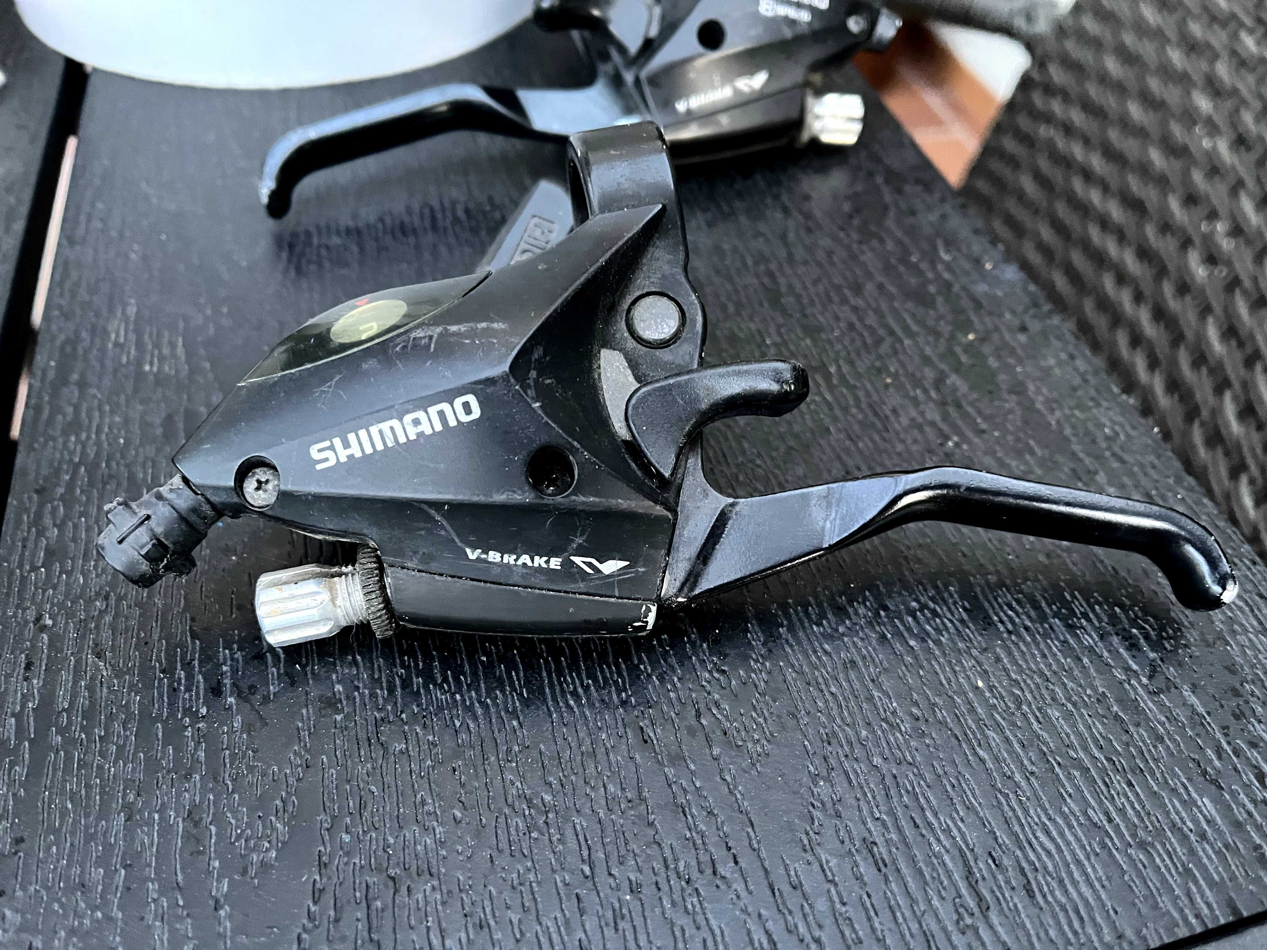 set manete schimbator acera, schimbator foi 3x shimano sis