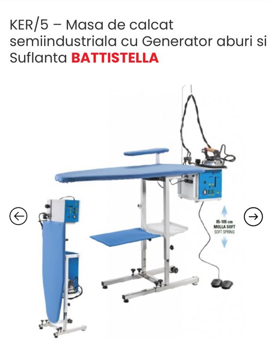 Masa de calcat profesionala cu Suflanta si Generator aburi KER/5