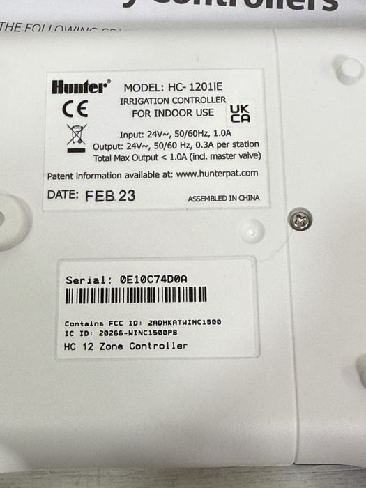 Programator irigatii Hunter HC 1201i-E nou !