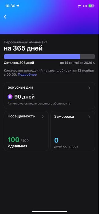 Продам абонемент 1FIT