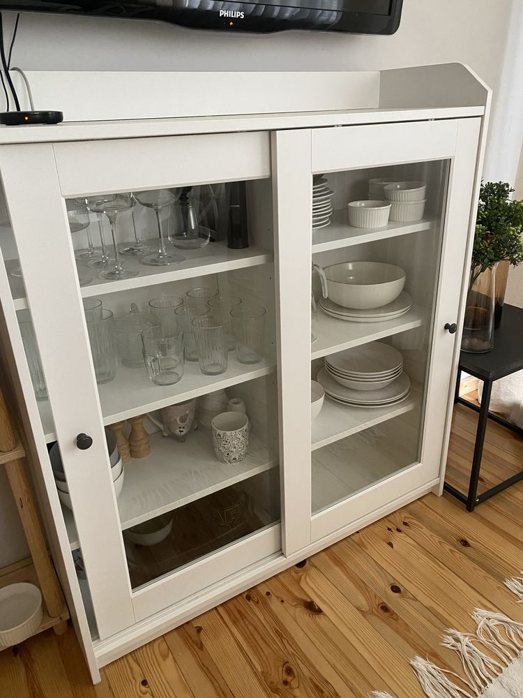 HAUGA витрина със стъклени врати IKEA