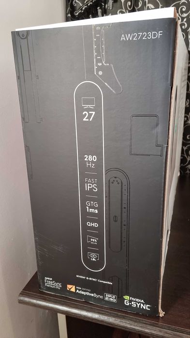 Monitor Gaming LED IPS Alienware 27",QHD (2560x1440), 240Hz,HDR 600