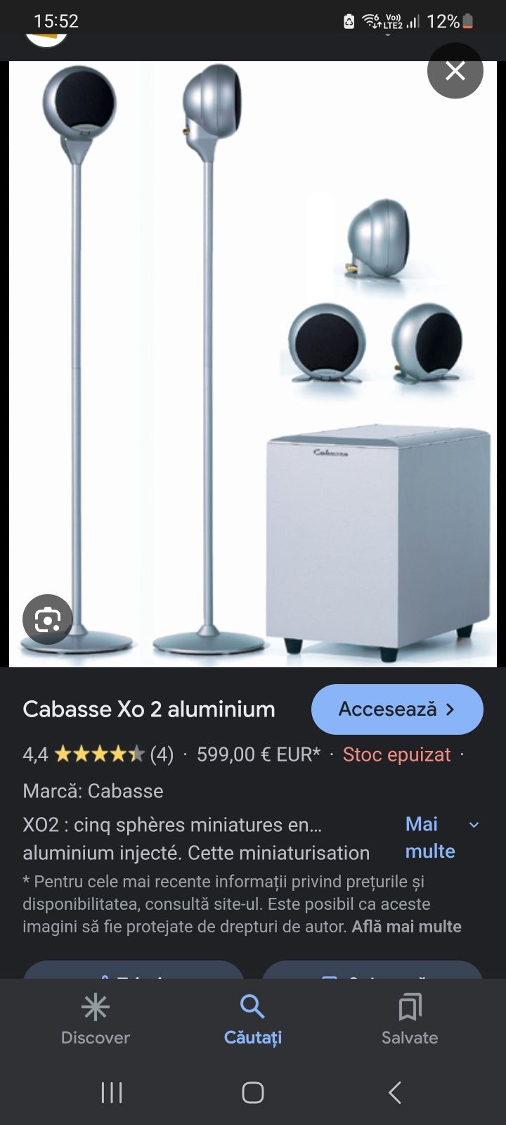 Amplificator nad Subwoofer sateliți cabasse