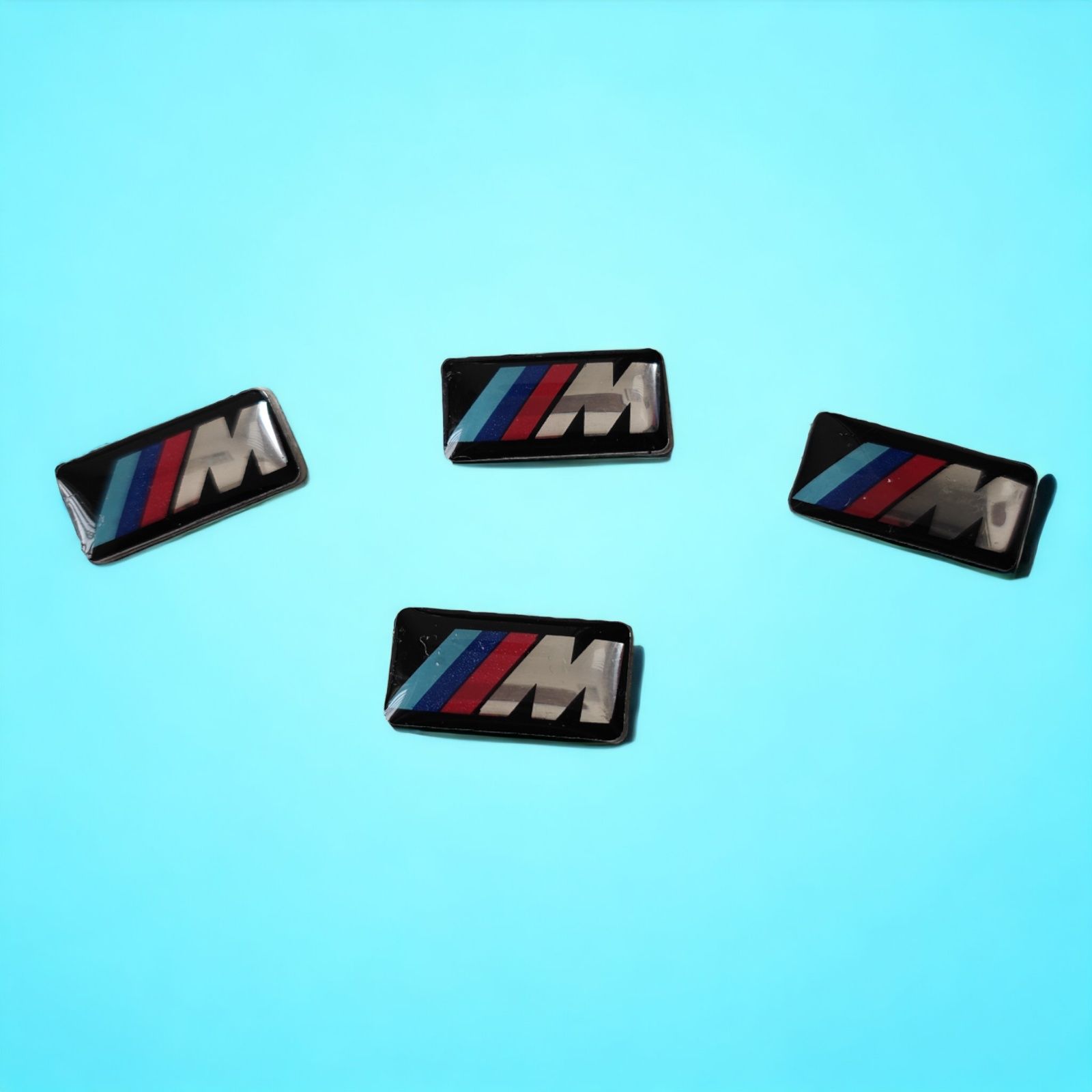 4 броя М лого стикер лепенка за джанти 18x10мм за БМВ BMW M LOGO