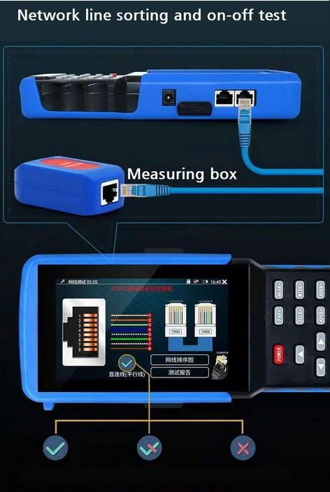 Профессиональный 4K CVI/TVI/AHD/CVBS/IP тестер, IPC – 9310S