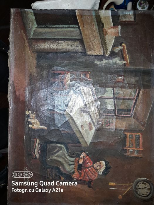 Tablou pe panza,ulei,vechi