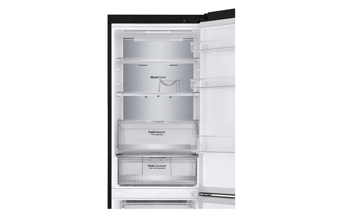 Холодильник LG 341L Inverter черный цвет +доставка