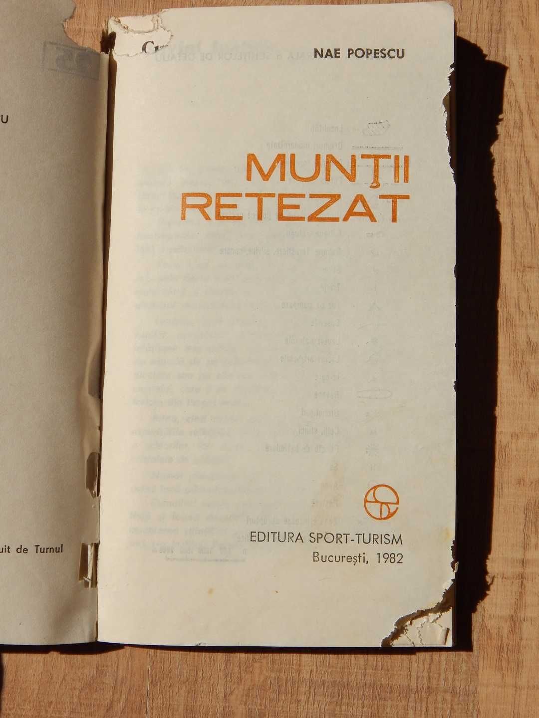 Muntii Retezat ghid Nae Popescu Ed Sport Turism 1982