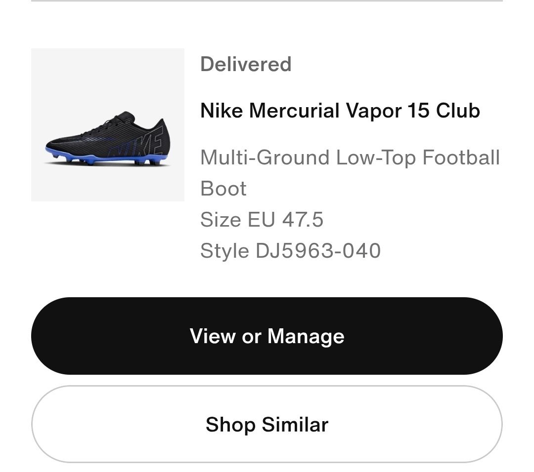 Nike Mercurial Vapor 15 Club 47.5