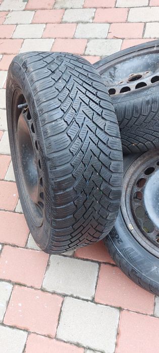 Anvelope iarna Continental + jante din otel 205/55 R16 91 H