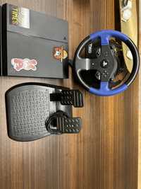 PS4 Slim + Volan Thrustmaster + pedale + controller