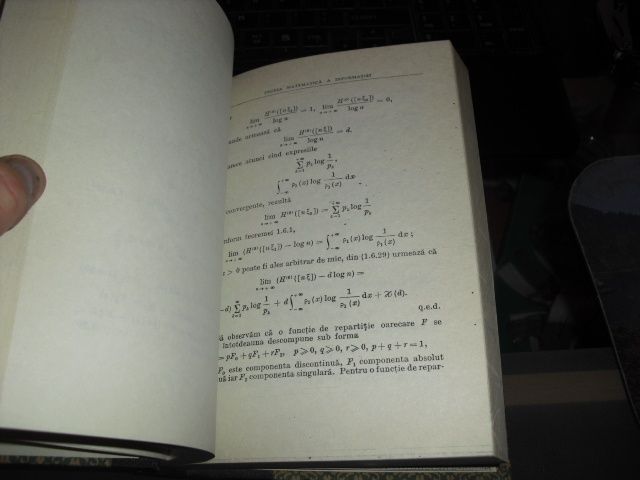 Teoria Matematica a Informatiei Silviu Guiasu / Radu Theodorescu 1966