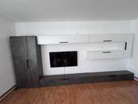 Vand living alb-gri antracit