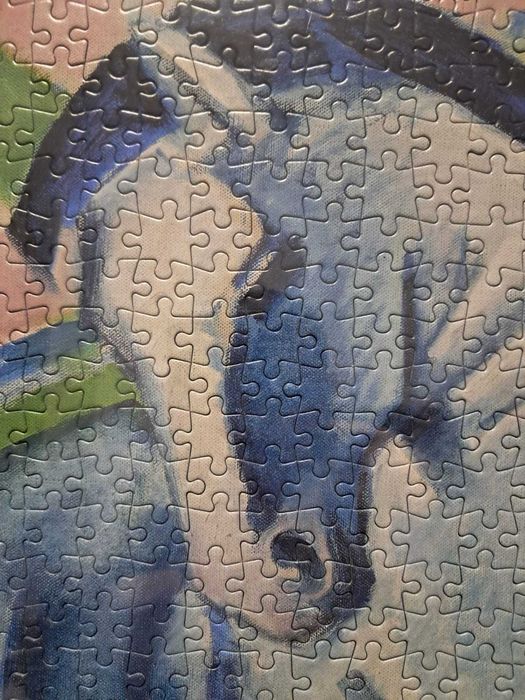 Tablou Puzzle 1000 piese Blue Horse de Marc Frantz