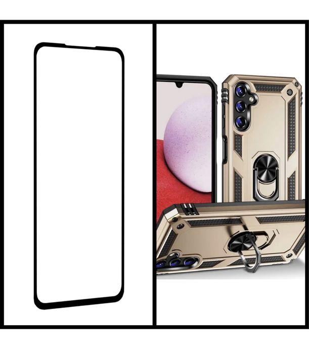 Samsung A14/A15/A16/A34/A54/A55/A36/A56 Husa Strong si Folie Sticla