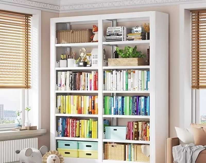 Прочный книжный шкаф из металла для хранения литературы