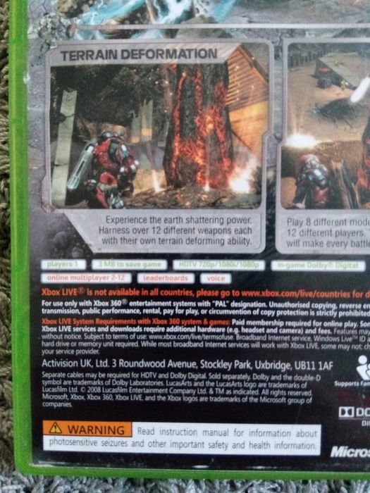 Transport curier 16 lei/ Joc/jocuri Fracture Xbox360