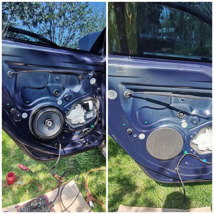 Montaj instalare subwoofer auto, statii, boxe usi