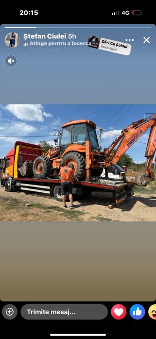 Tractari auto Vaslui, transport utilaje,servicii Macara platforma auto