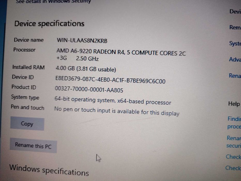 Laptop Lenovo IdeaPad 320-15AST 15.6", 4G RAM, 120G SSD, Coral Red