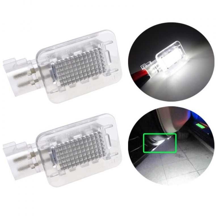 Set 2 Lampi LED Albe Portiere Usi Lumină picioare dedicate Volvo XC90