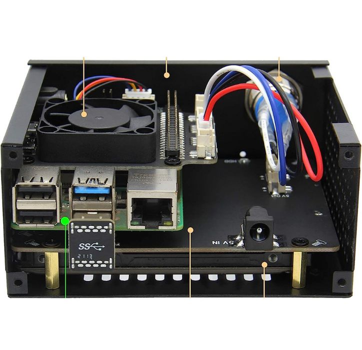 Kit Raspberry PI 4 model B 8GB Combo card 128GB integrare SSD SATA 2.5