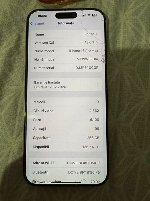 Iphone 16 Pro Max Alb