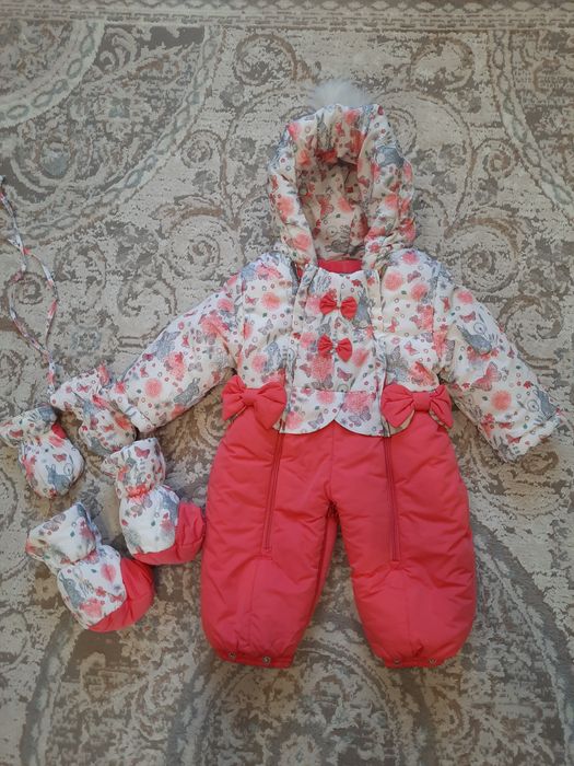 Зимний комбинезон трансформер на девочку размер 74