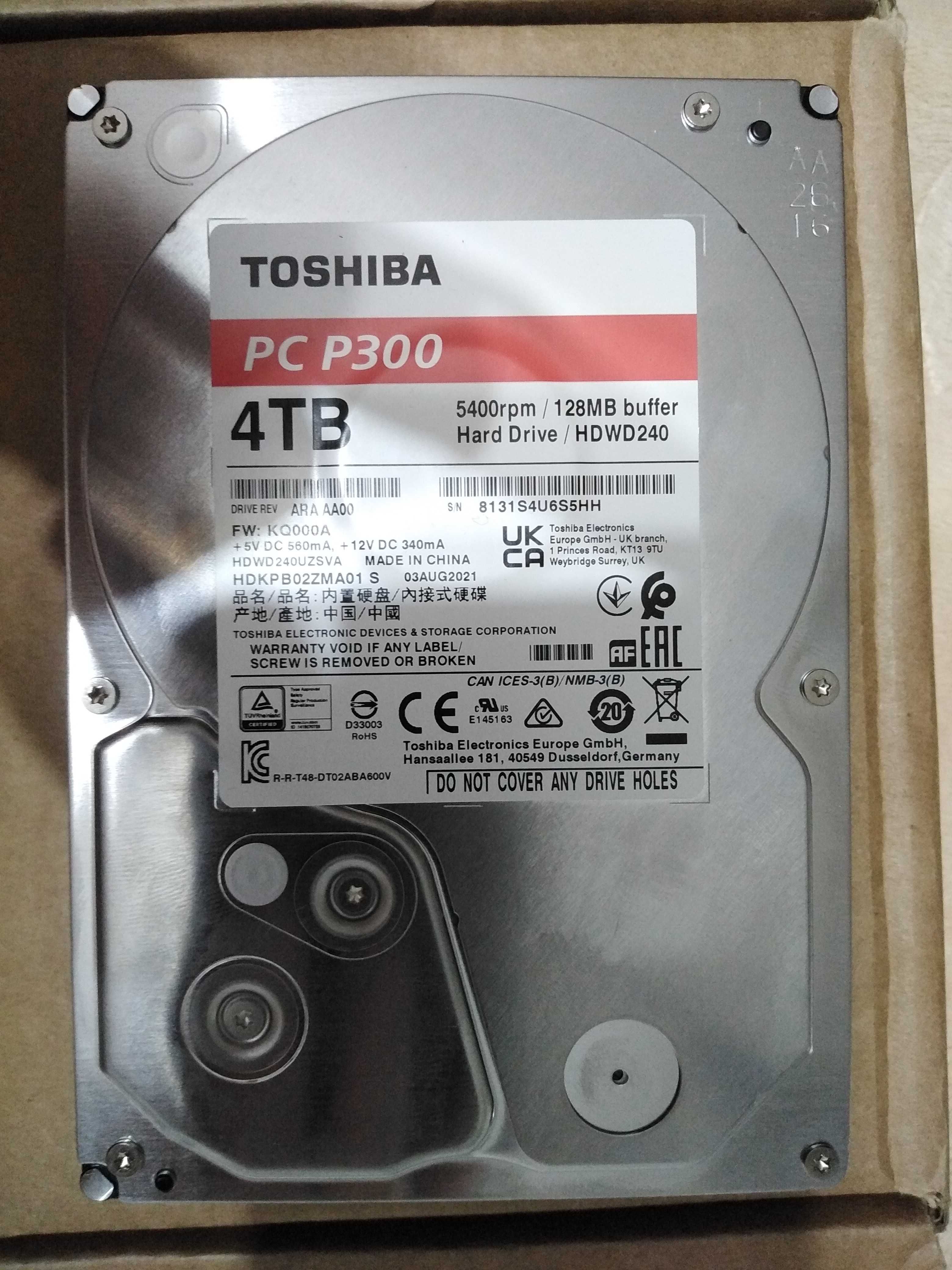 Продам жесткий диск Toshiba 4TB