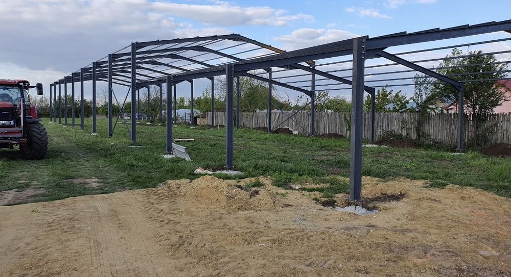 Vand urgent structura metalica 14x35m sau 7x50m cu prindere suruburi