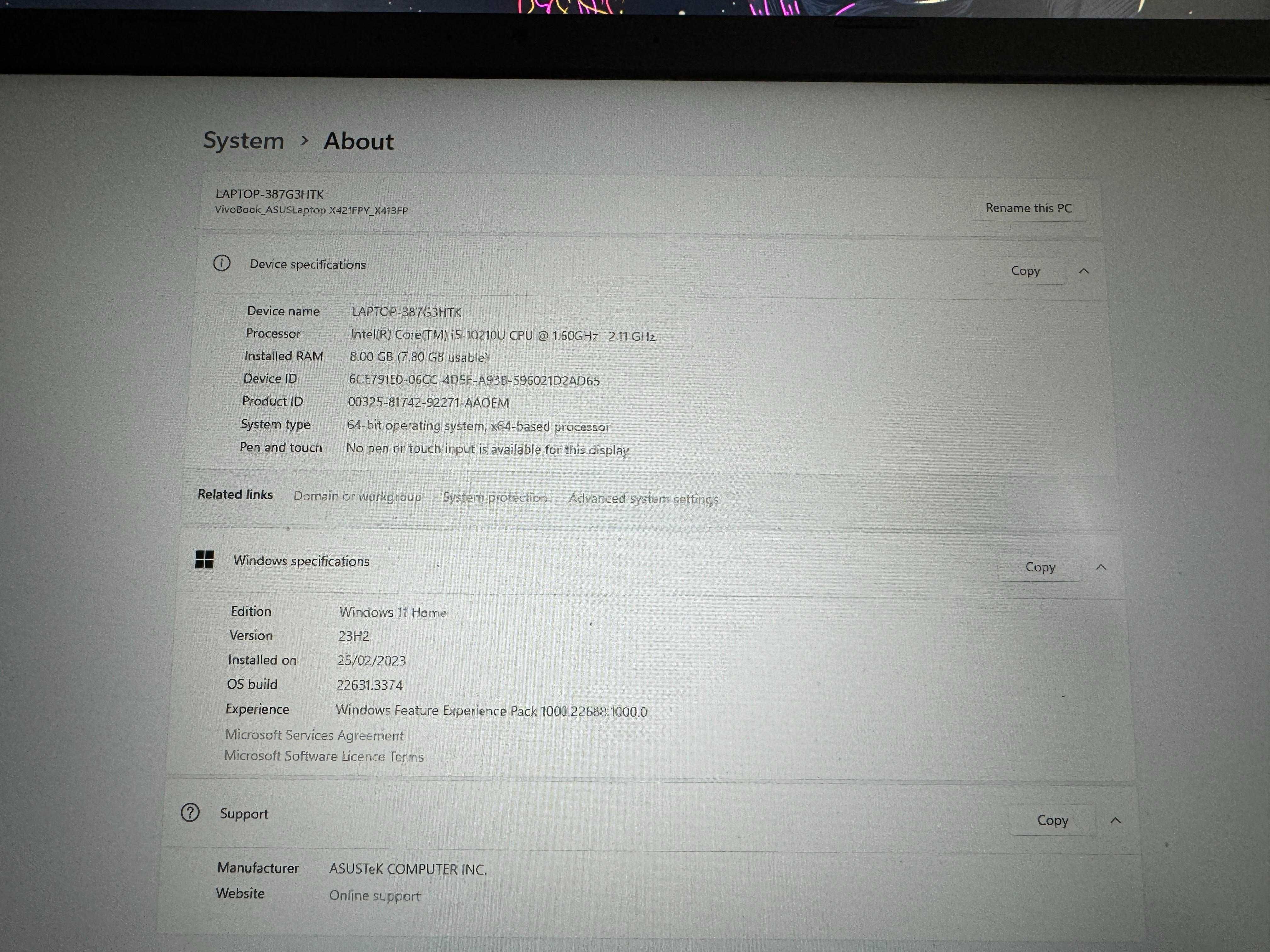 Laptop Asus VivoBook 14 inch i5 10210U (X413FP)