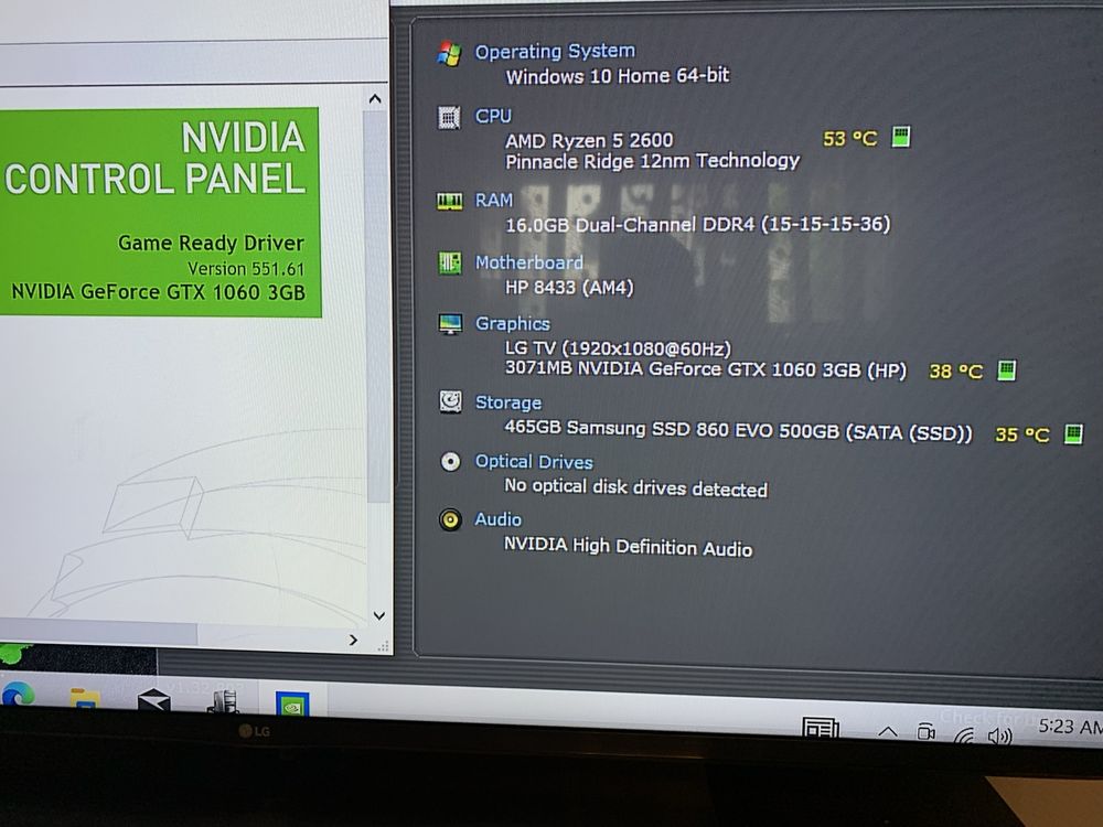 Pc HP Pavilion Gaming Ryzen 5,GTX1060,16gb,SSD500
