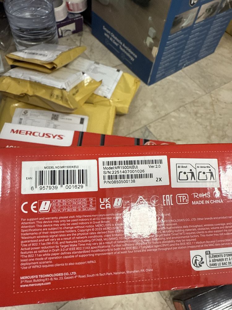 Router wireless gigabit Mercusys MR1500X 4antene wifi 6 ax1500 sigilat