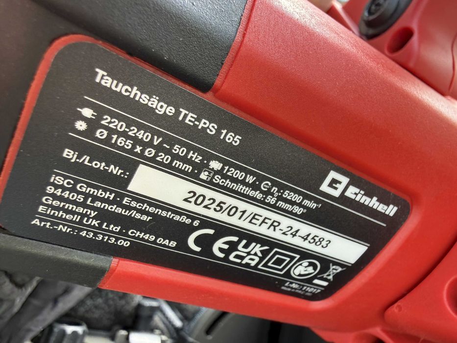 Fierastraul circular de mana Einhell TE-PS 165, 1200 W