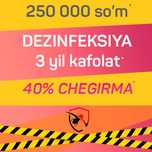 40% chegirma Dezinfeksiya dezenfeksiya dizinfeksiya 24 soat Bektemir