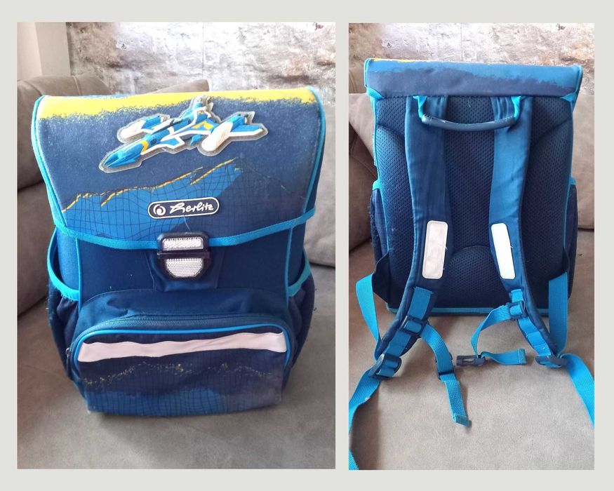 Ученическа раница за момче Herlitz с твърд гръб и стабилно дъно