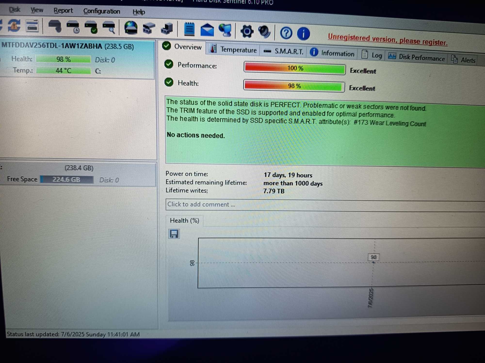 SSD Micron 1300, de 256gb  sata 3, pe M2, plus win 10 pro x64 pe el