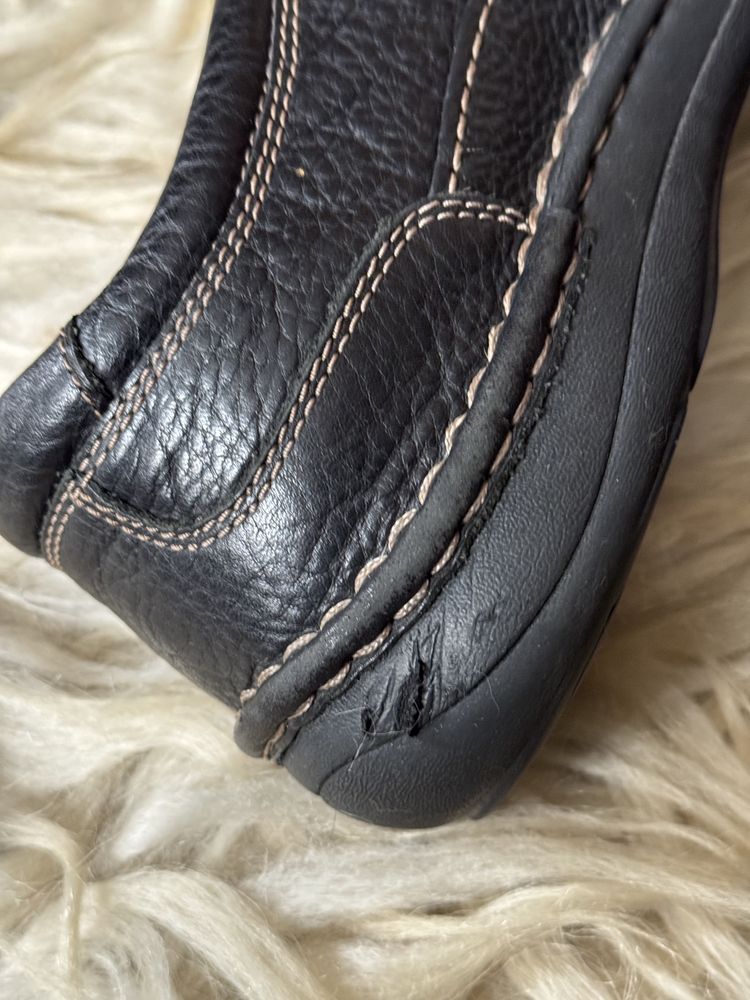 Мъжки кожени обувки Clarks за широк крак