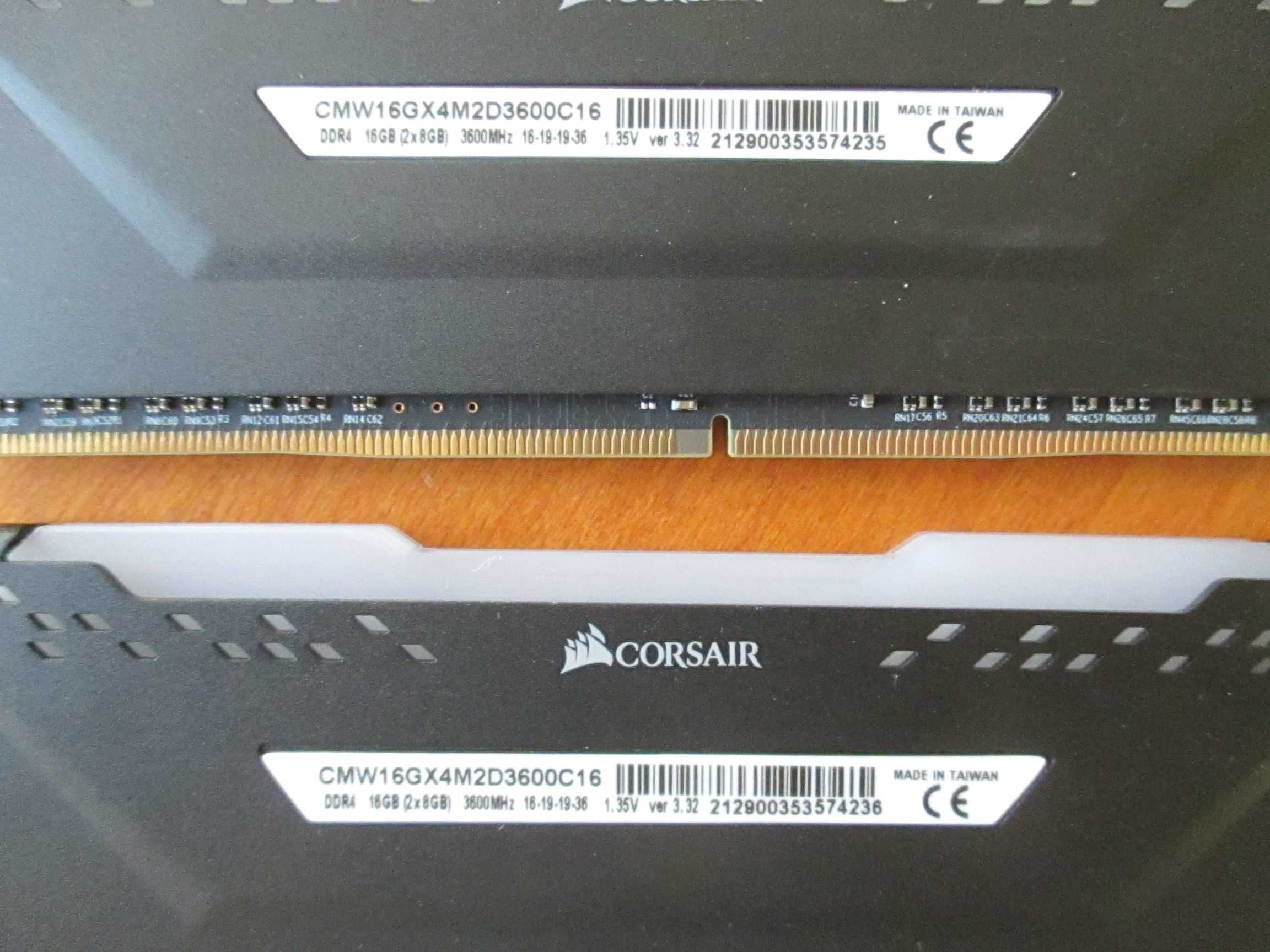 Памет Corsair VENGEANCE RGB PRO 16 GB (2x8GB) DDR4 3600Mhz C16