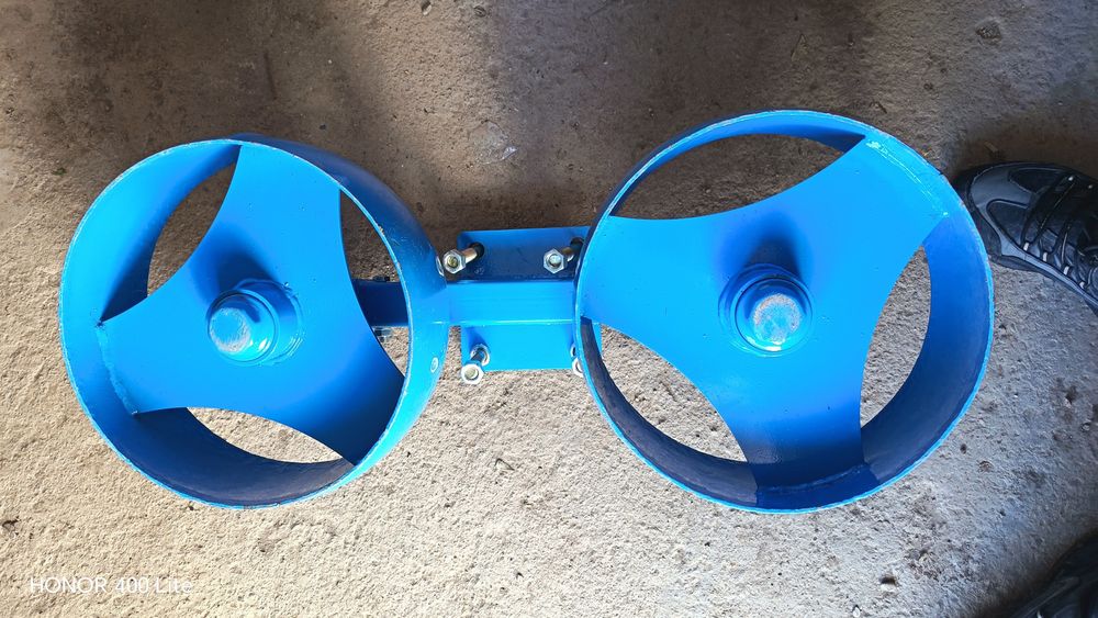 Roata dubla de metal pentru plug reversibil.: