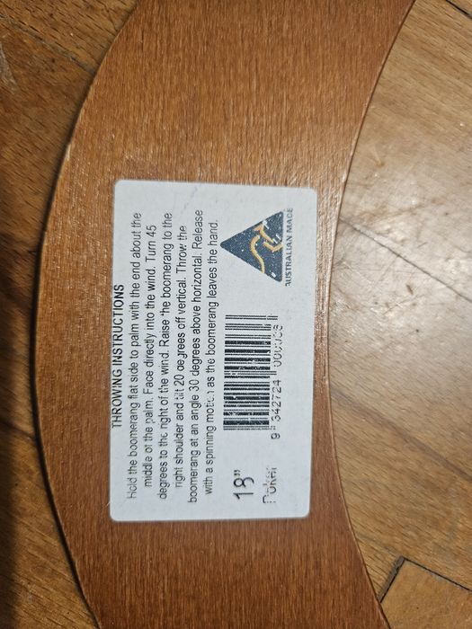 Дървен бумеранг цветен