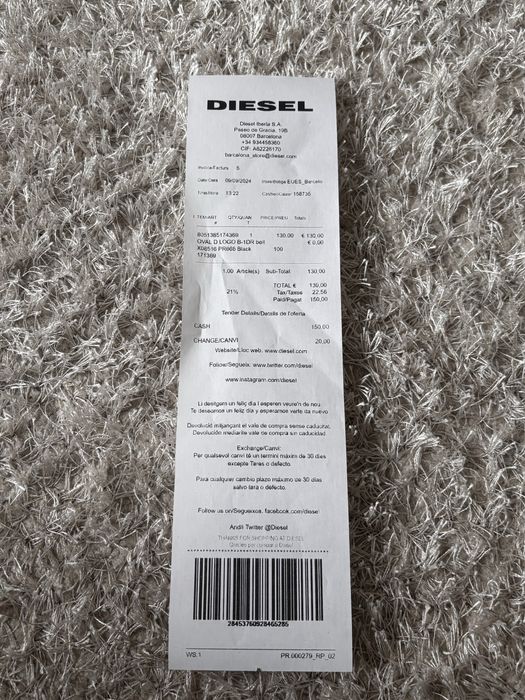 Curea diesel noua