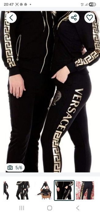 Trening Versace new model  logo auriu,saculet, etichetă