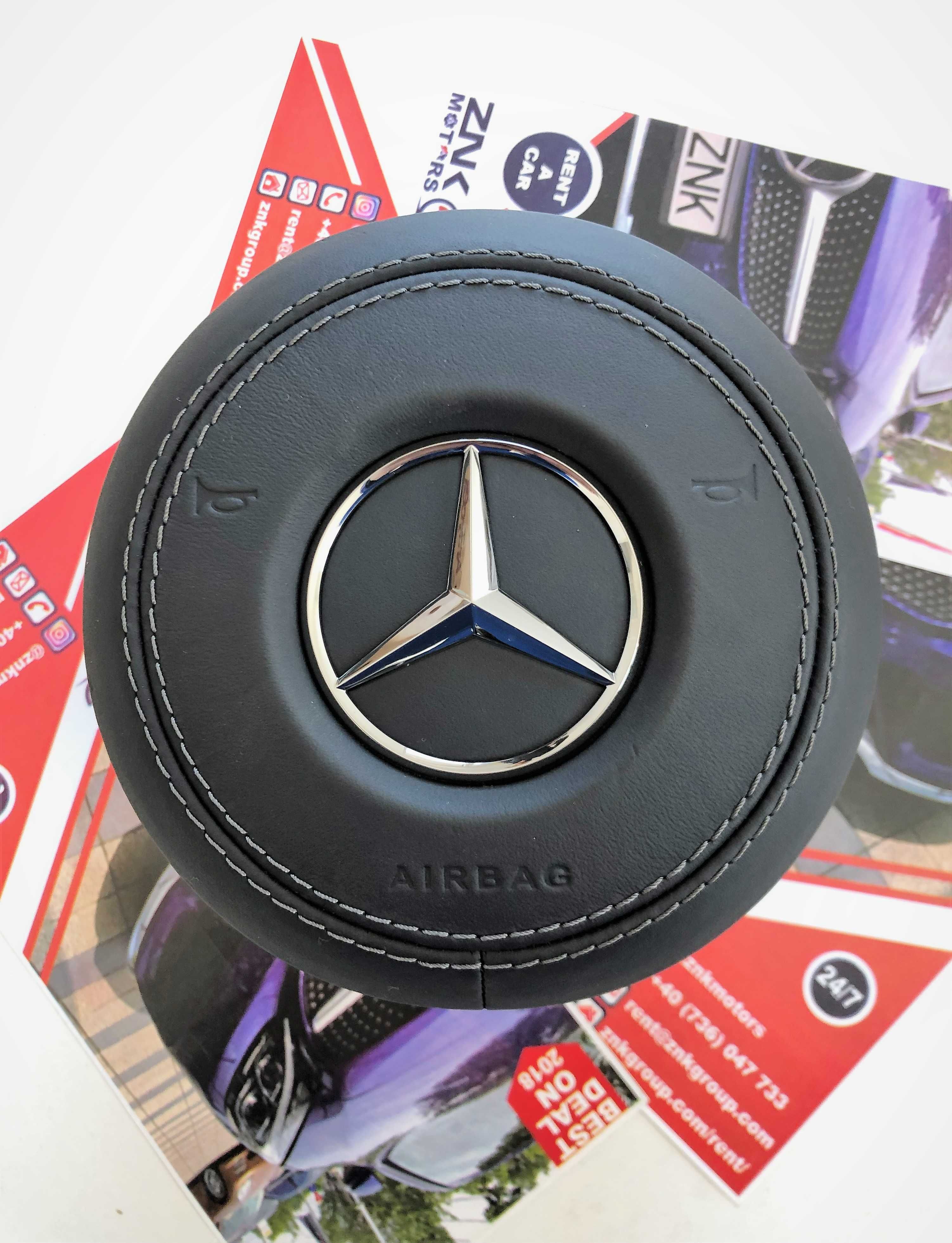 Mercedes Benz airbag volan AMG cusut in piele w222 w213 w205 w257 GT