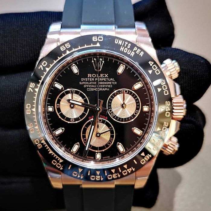 rolex daytona rose rubber
